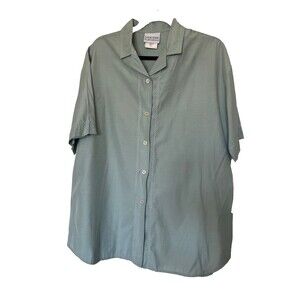 NWT Vintage Jantzen Classics Button Down Shirt, Men’s Size Large, Sage Green